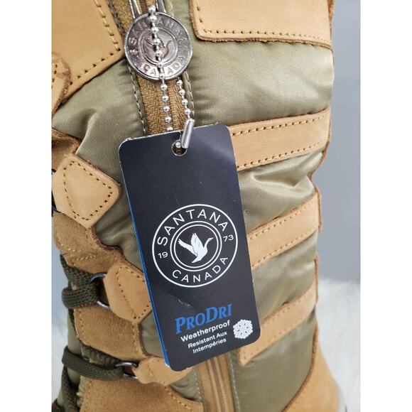 NEW SIZE 10 Santana Canada MARLYNA‎ Tall Winter Boot Snow Wheat Leather WARM - Picture 5 of 8